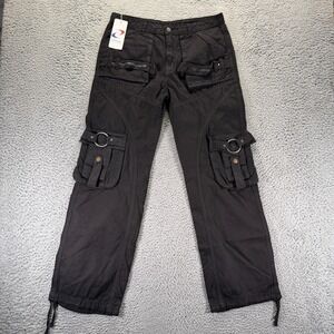Craze Pant Mens L Black Cotton Cargo Straight Leg Workwear Utility Technician